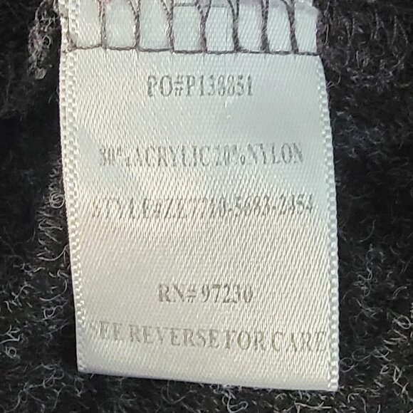 Almost Famous Women's Grey Cowl Neck Lace Insert Short Sleeve Sweater - Picture 12 of 13